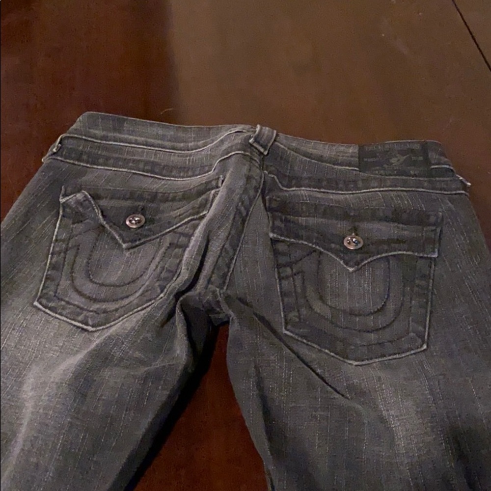 True religion gray/black jeans